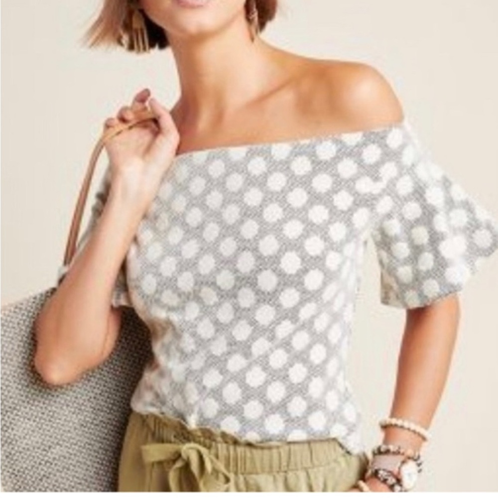 Polka Dot Off-Shoulder Top